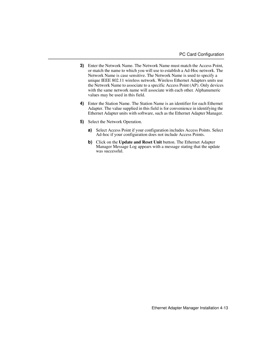 Enterasys Networks Wireless Ethernet Adapter I manual PC Card Configuration 