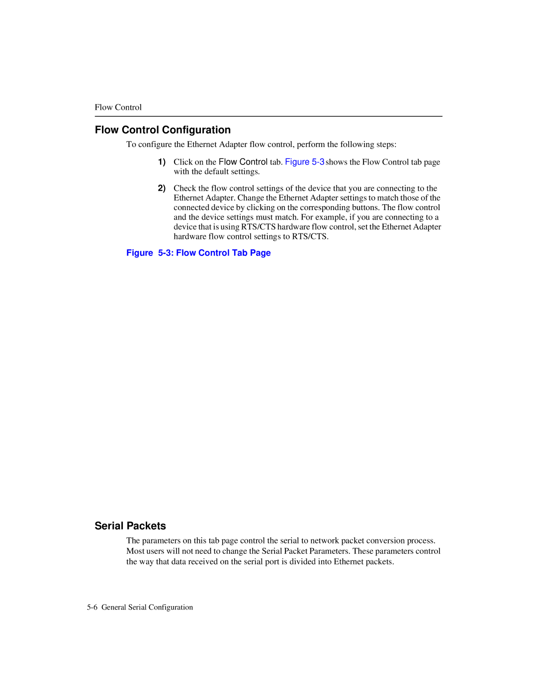 Enterasys Networks Wireless Ethernet Adapter I manual Flow Control Configuration, Serial Packets 