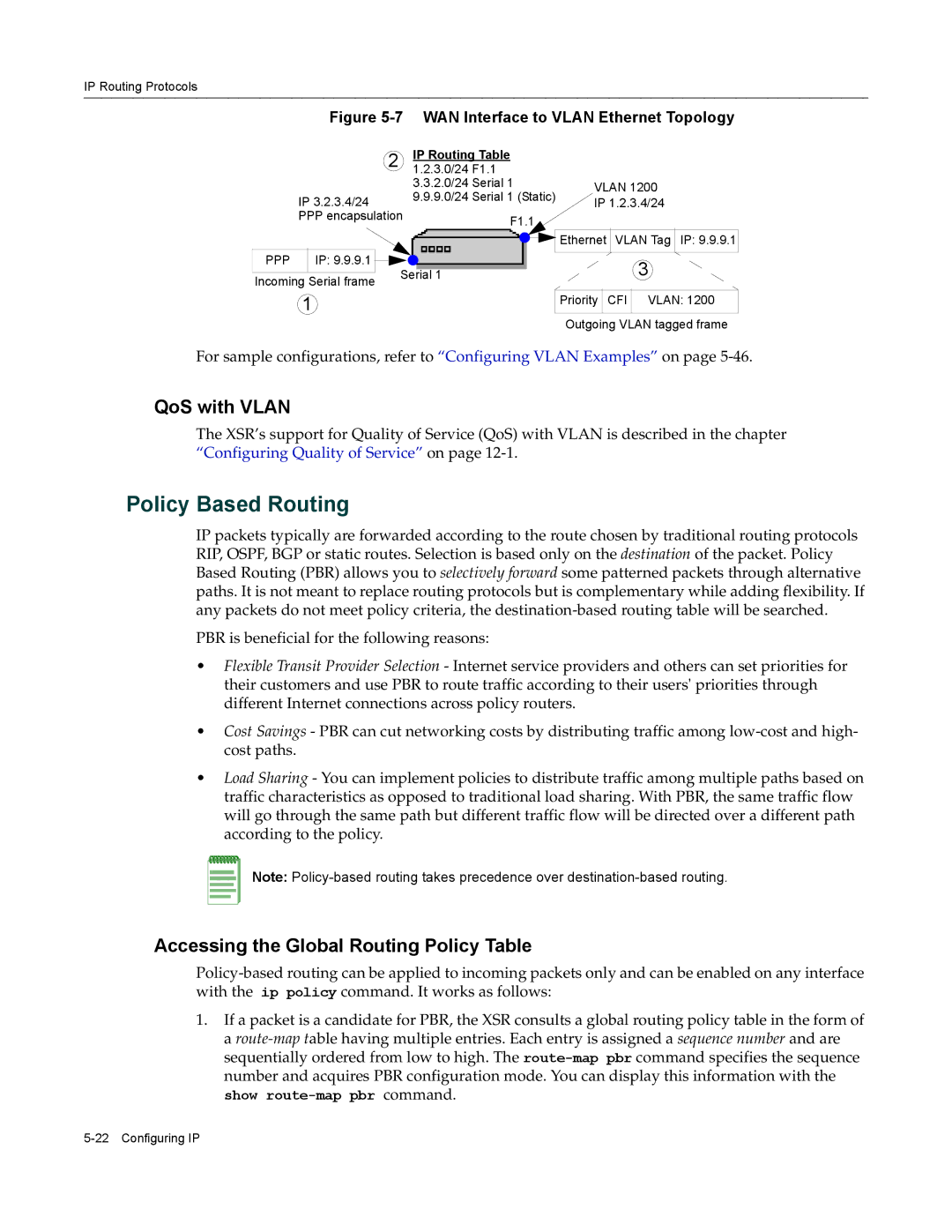 Enterasys Networks X-PeditionTM manual Policy Based Routing, QoS with Vlan, Accessing the Global Routing Policy Table 