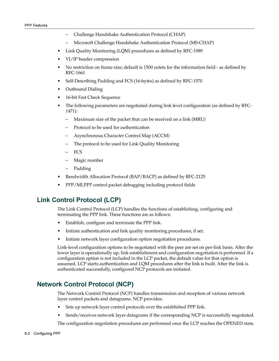 Enterasys Networks X-PeditionTM manual Link Control Protocol LCP, Network Control Protocol NCP 