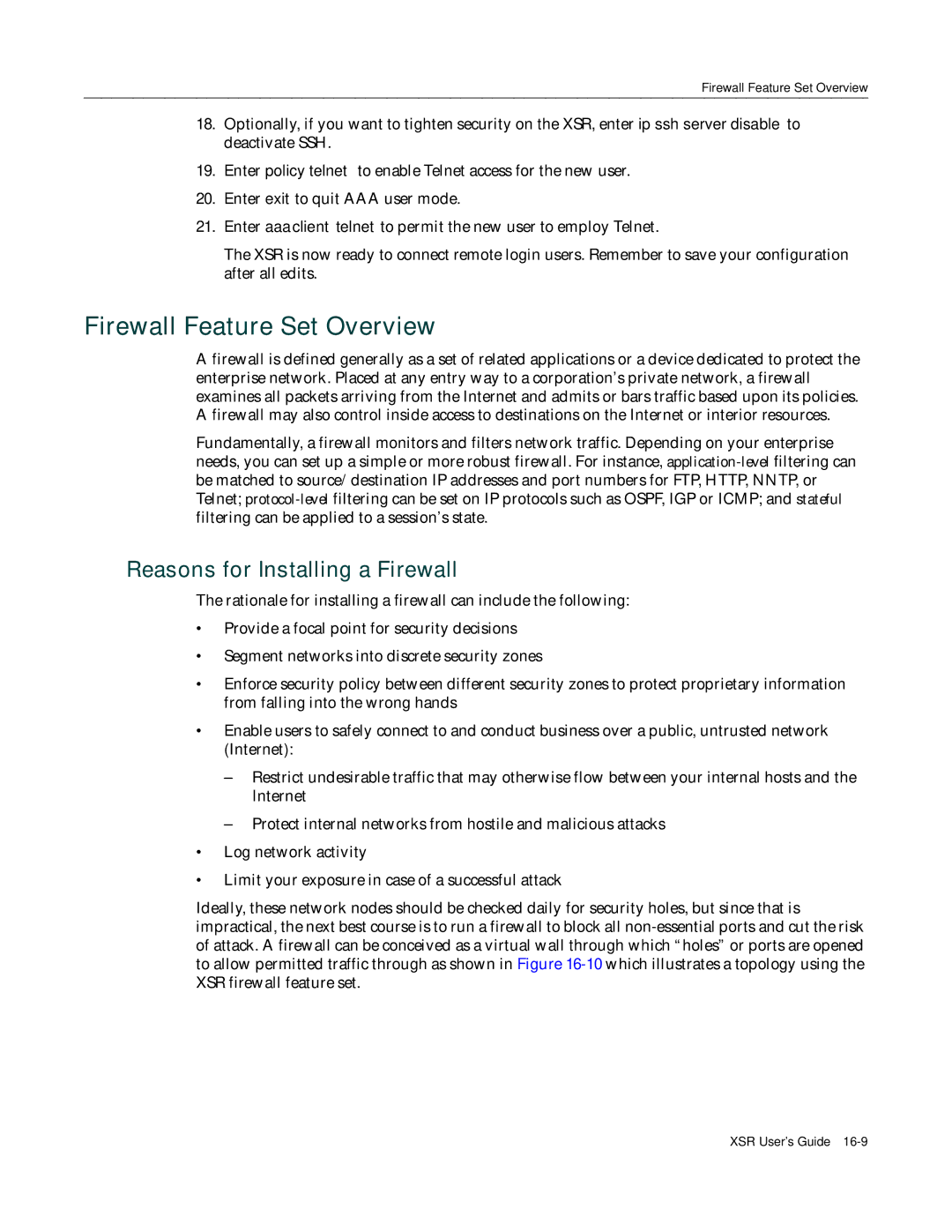 Enterasys Networks X-PeditionTM manual Firewall Feature Set Overview, Reasons for Installing a Firewall 