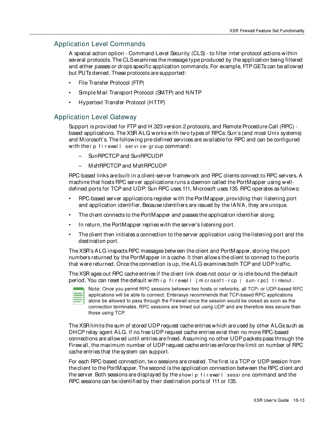 Enterasys Networks X-PeditionTM manual Application Level Commands, Application Level Gateway 