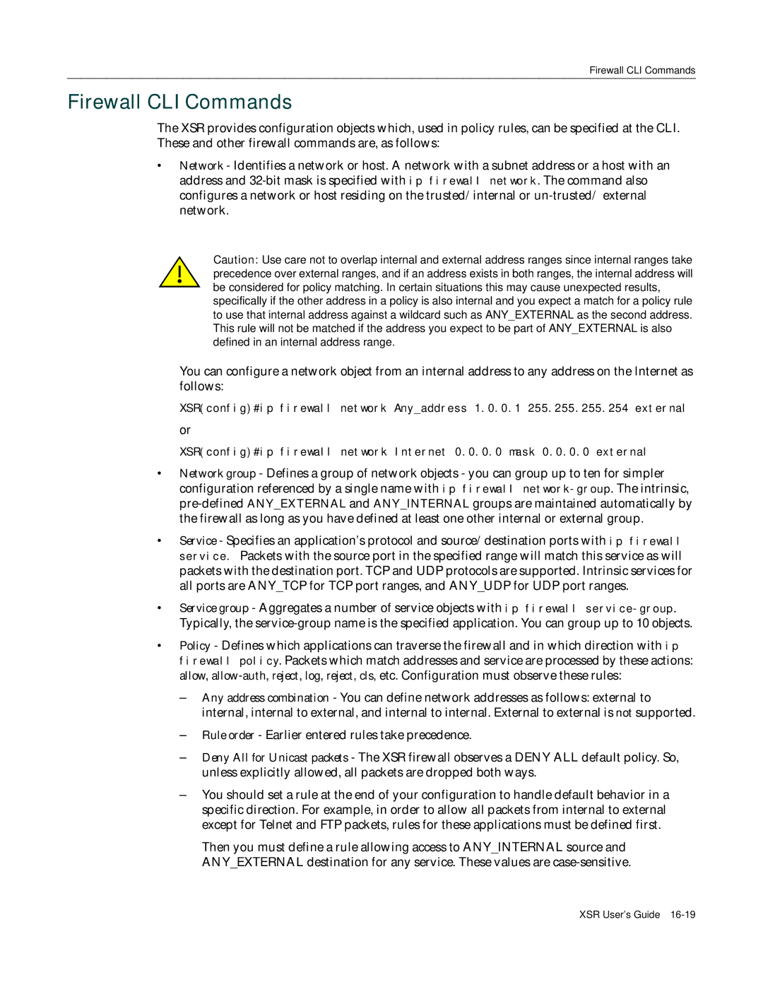 Enterasys Networks X-PeditionTM manual Firewall CLI Commands 