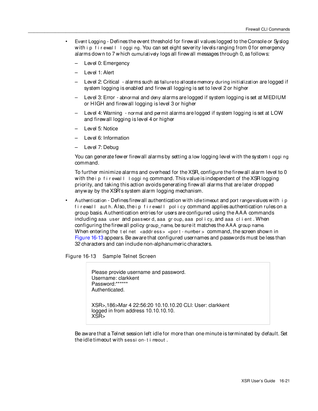 Enterasys Networks X-PeditionTM manual Sample Telnet Screen 