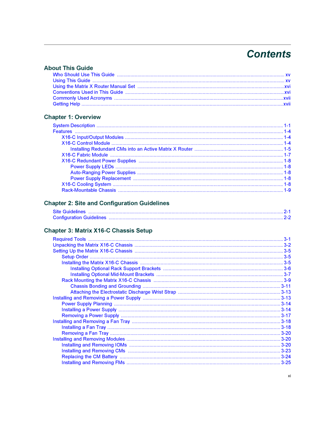 Enterasys Networks X16-C manual Contents 