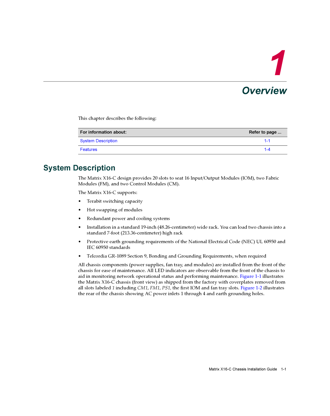 Enterasys Networks X16-C manual Overview, System Description 