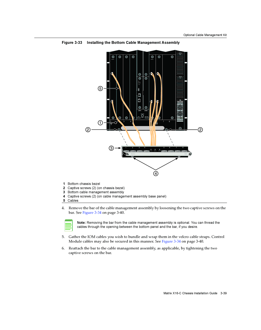 Enterasys Networks X16-C manual Installing the Bottom Cable Management Assembly 