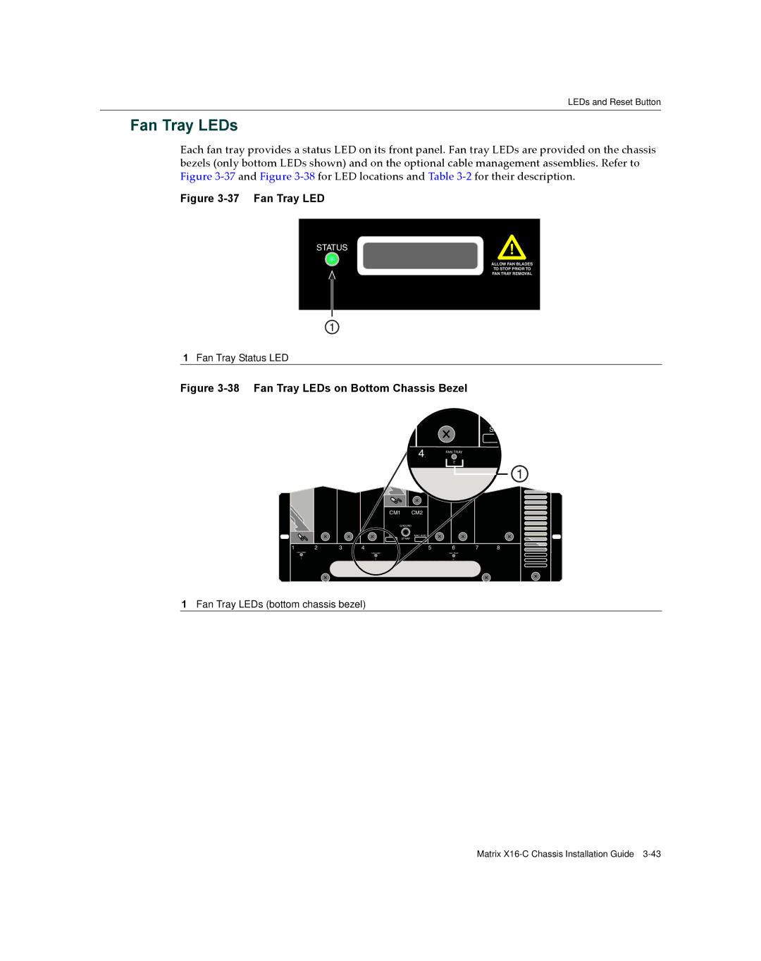 Enterasys Networks X16-C manual Fan Tray LEDs 