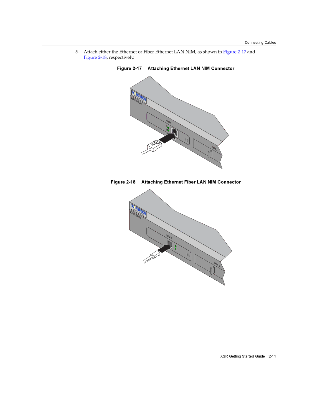 Enterasys Networks XSR-3020 manual Attaching Ethernet LAN NIM Connector 