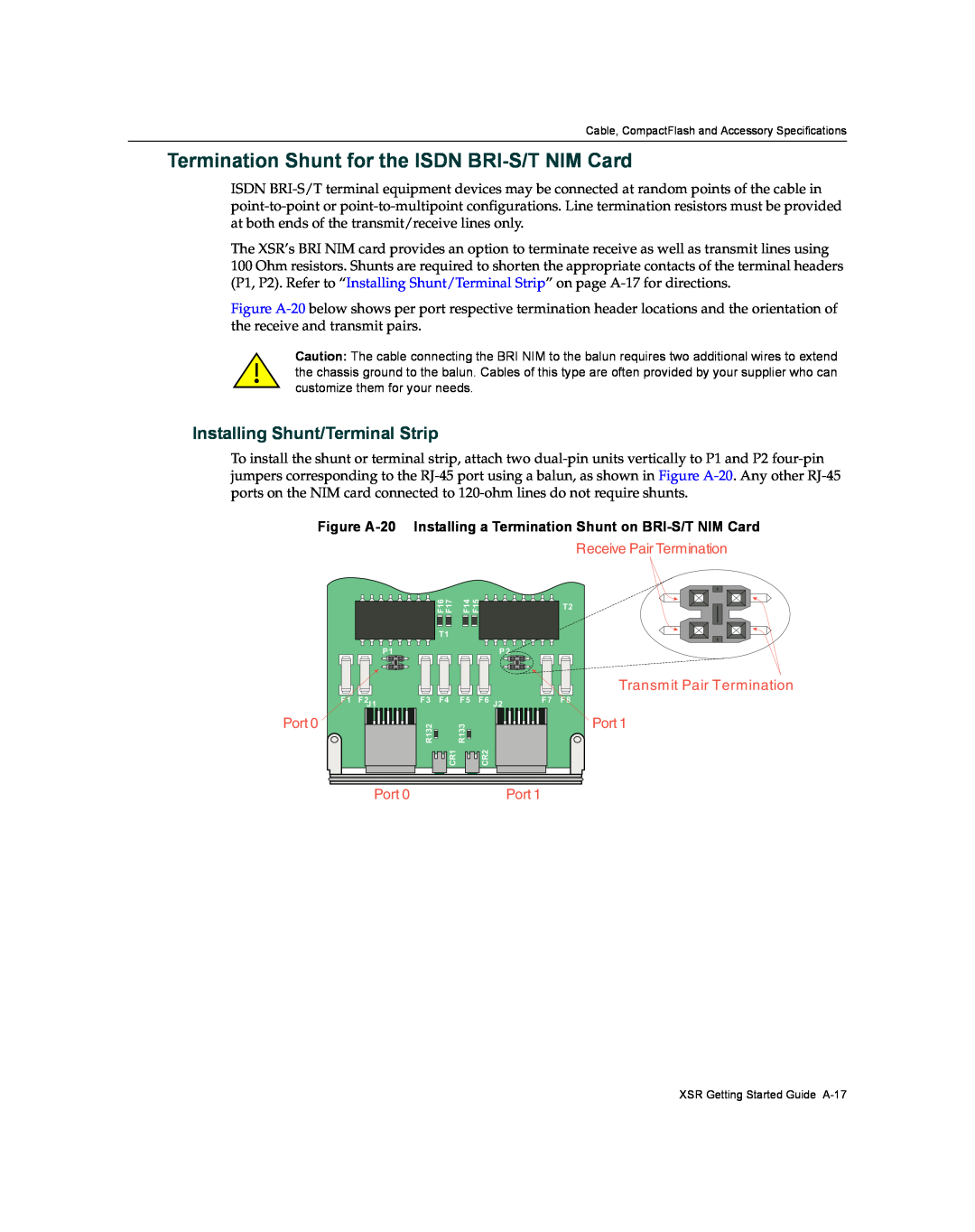 Enterasys Networks XSR-3020 manual Termination Shunt for the ISDN BRI-S/T NIM Card, Installing Shunt/Terminal Strip, Port 
