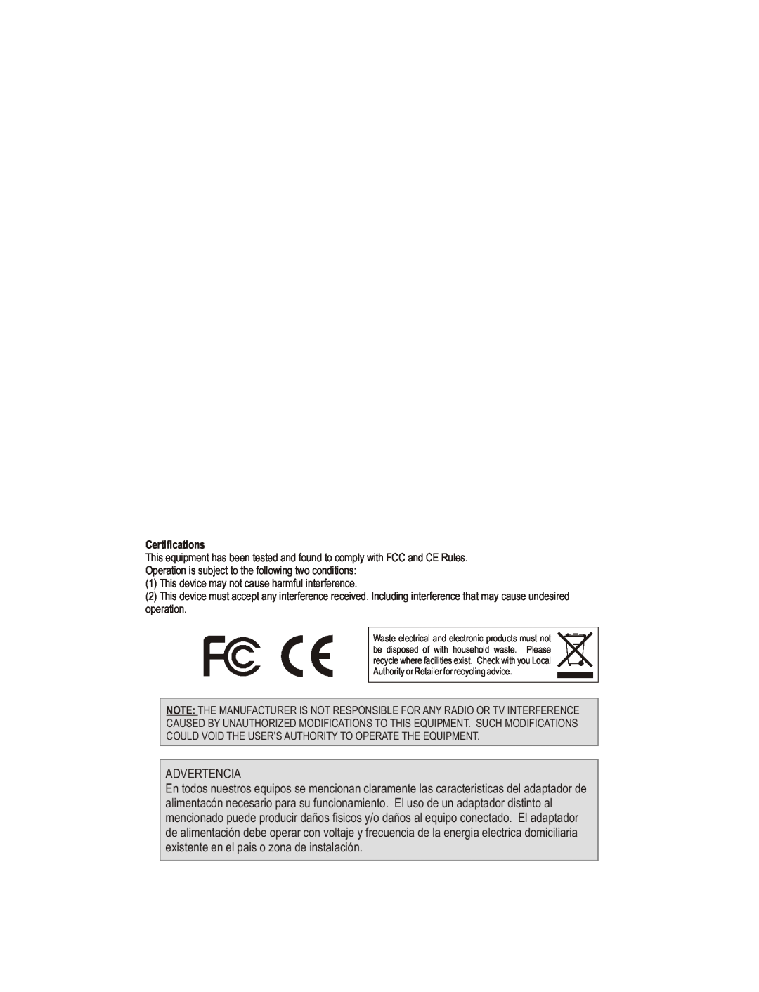 Entrega Technologies TEW-424UB manual Advertencia 