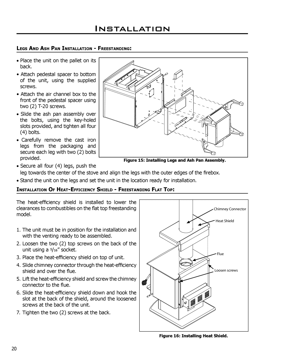 Enviro 1700, 1200 owner manual Installing Heat Shield 