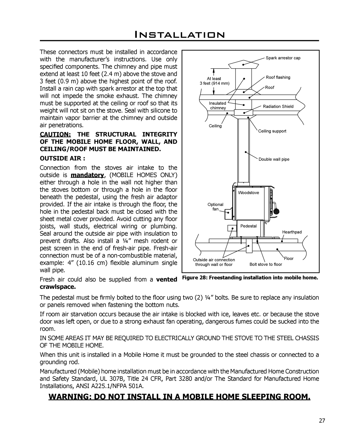 Enviro 1200, 1700 owner manual Outside AIR 