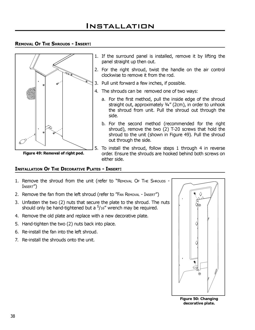 Enviro 1700, 1200 owner manual Removal of right pod 