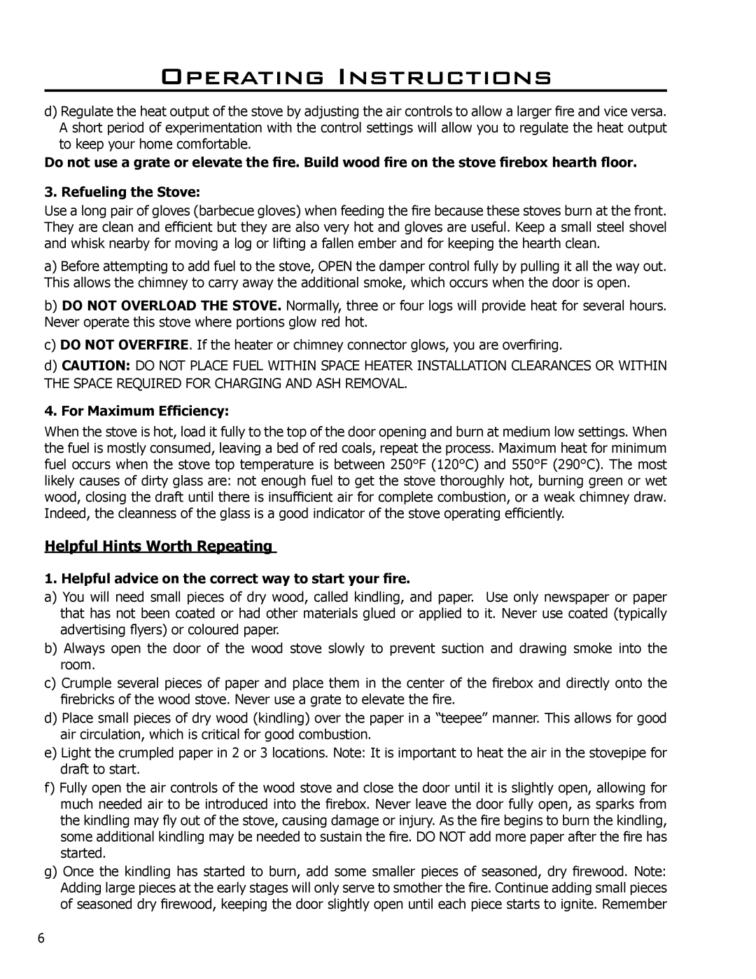 Enviro 1700, 1200 owner manual Helpful Hints Worth Repeating 