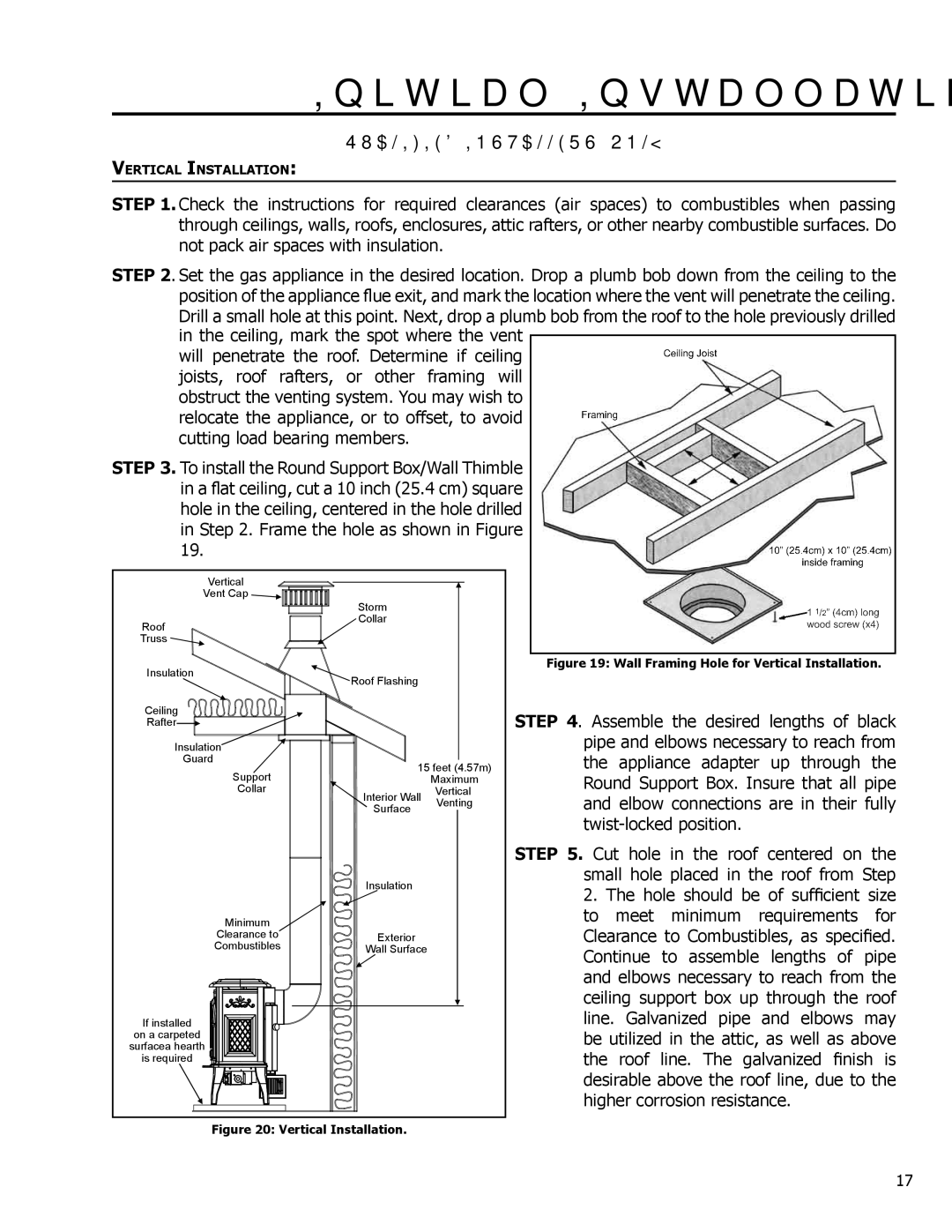 Enviro 50-029 owner manual Vertical Installation 