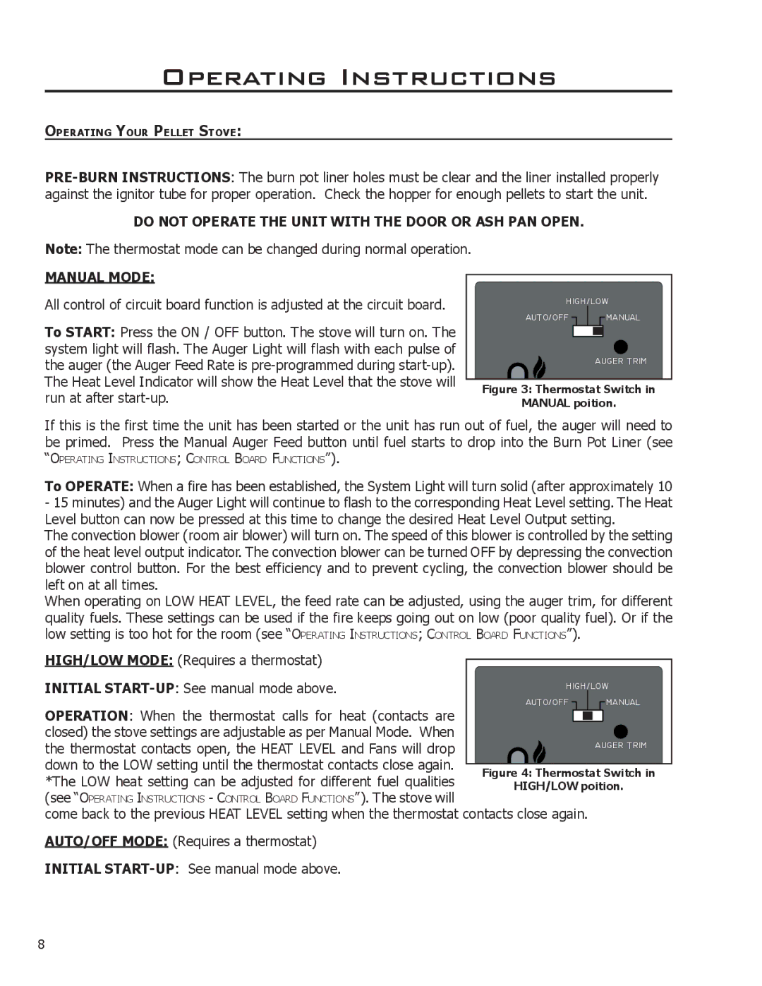 Enviro 50-1021 owner manual Operation When the thermostat calls for heat contacts are 