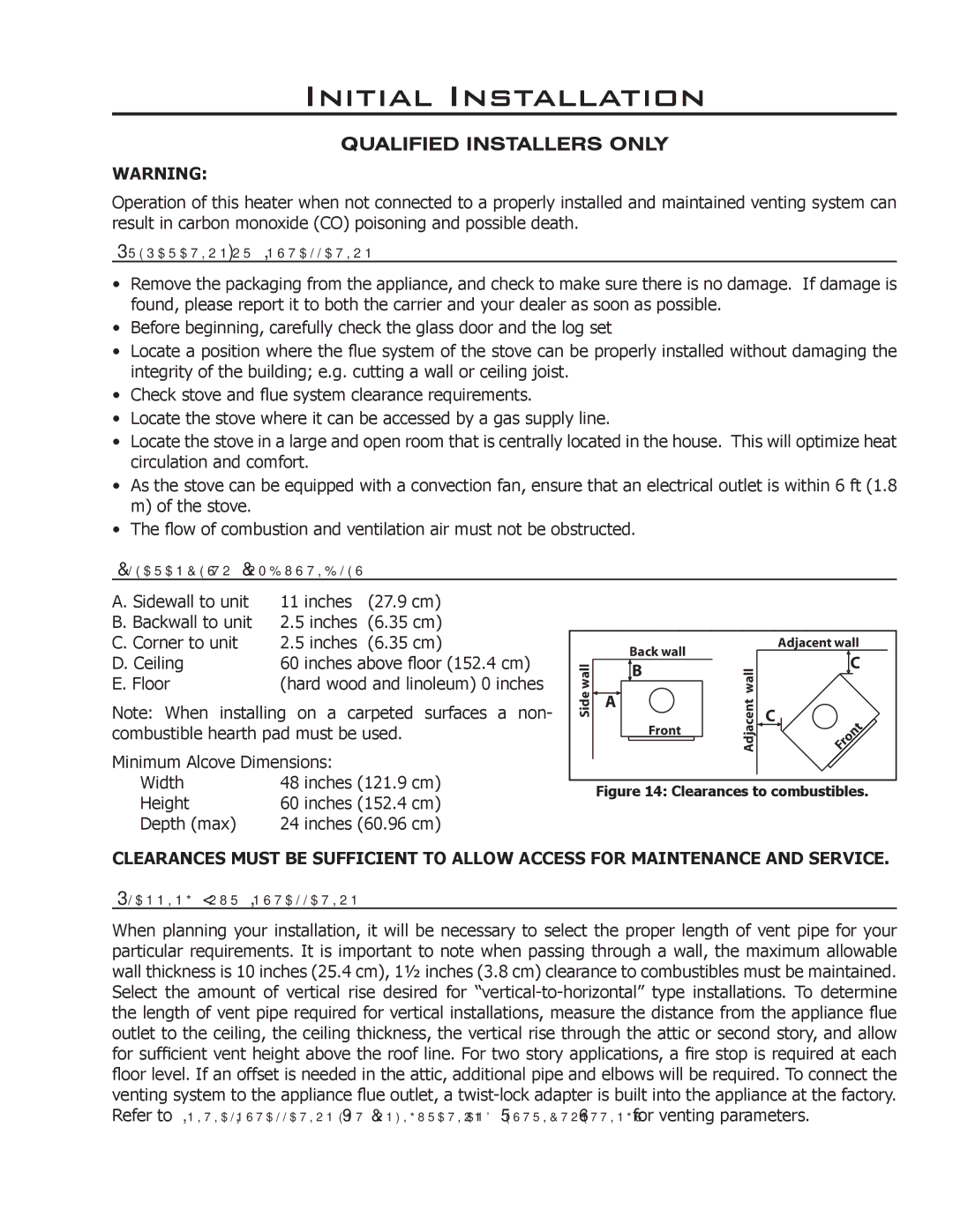 Enviro 50-1033 owner manual Initial Installation, Qualified Installers only 