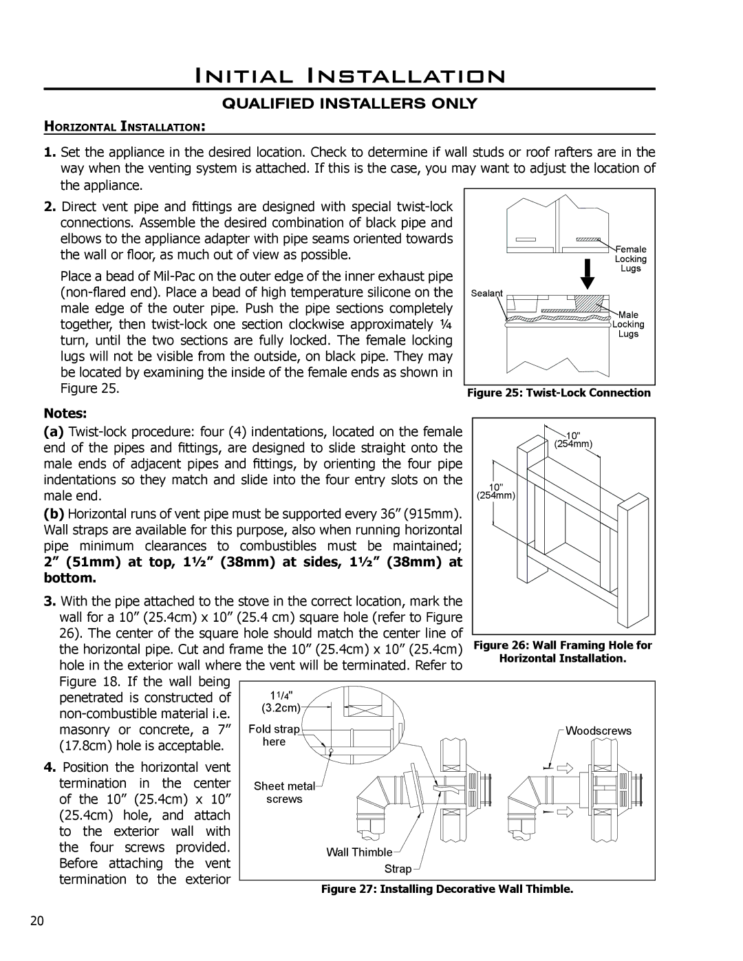 Enviro 50-1033 owner manual 51mm at top, 11⁄2 38mm at sides, 11⁄2 38mm at Bottom, Twist-Lock Connection 