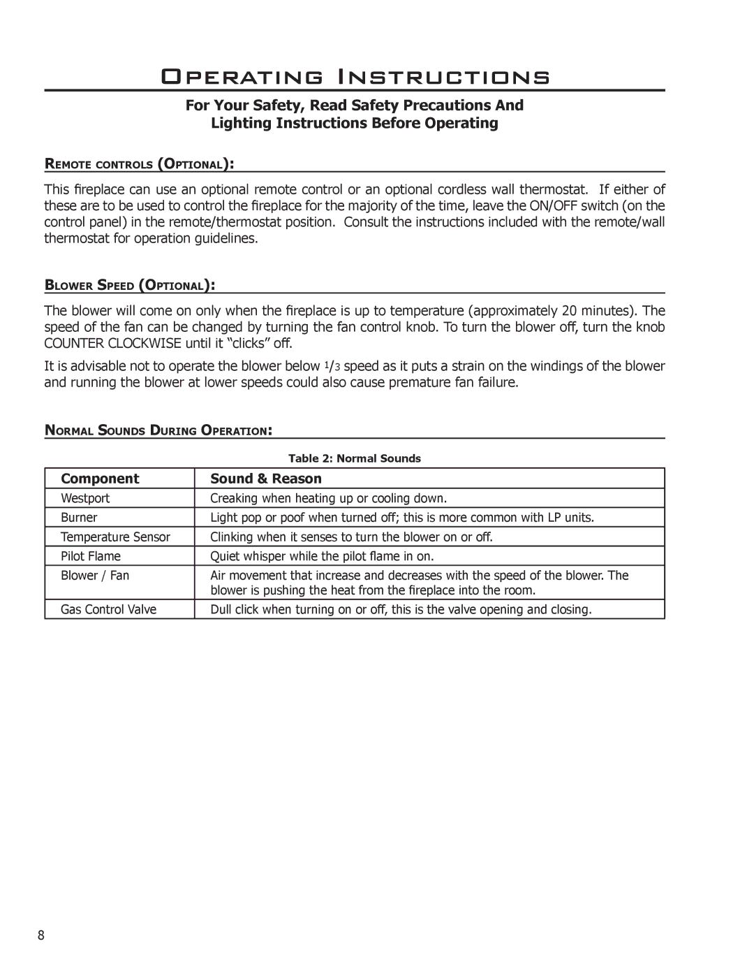 Enviro 50-1033 owner manual Component Sound & Reason 