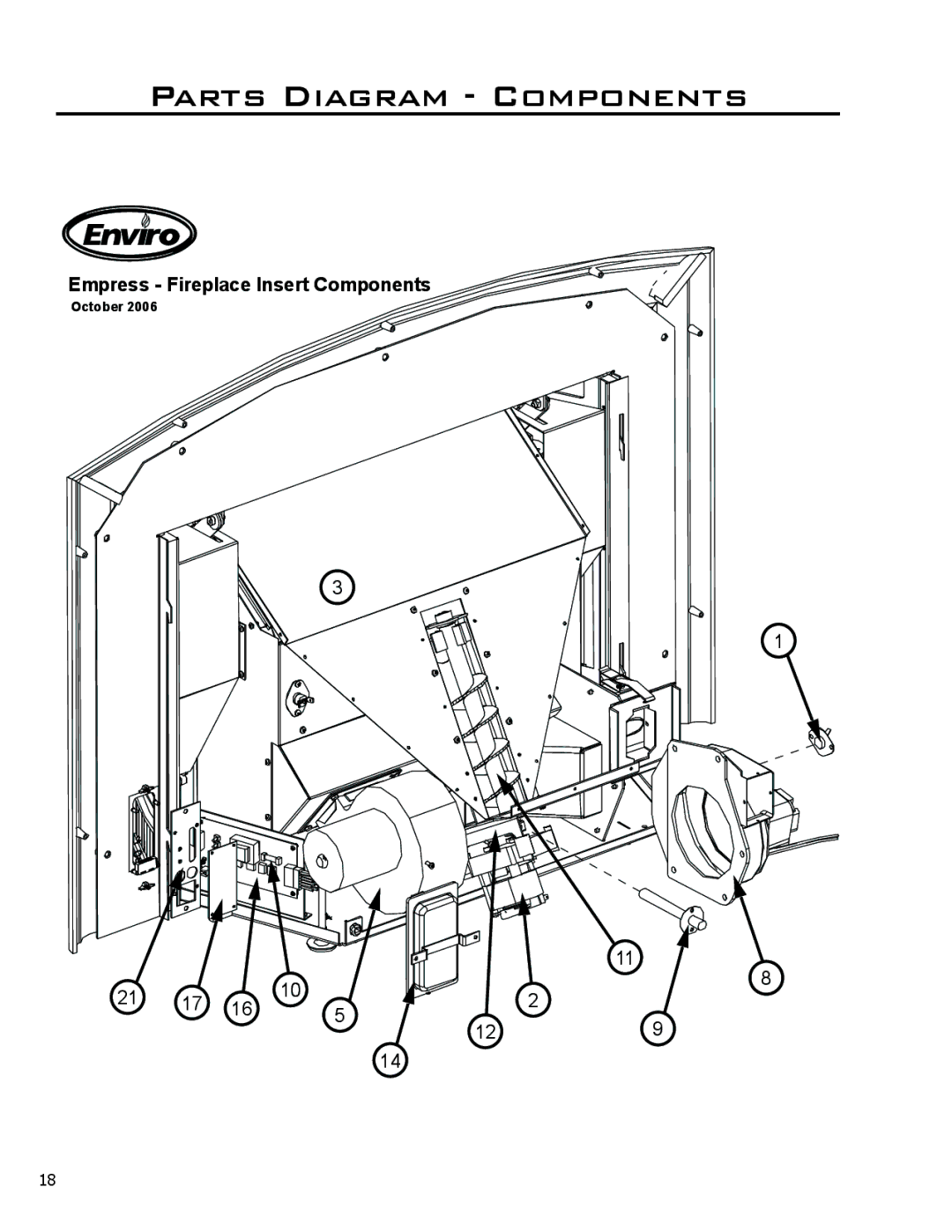 Enviro 50-1386 technical manual Parts Diagram Components 