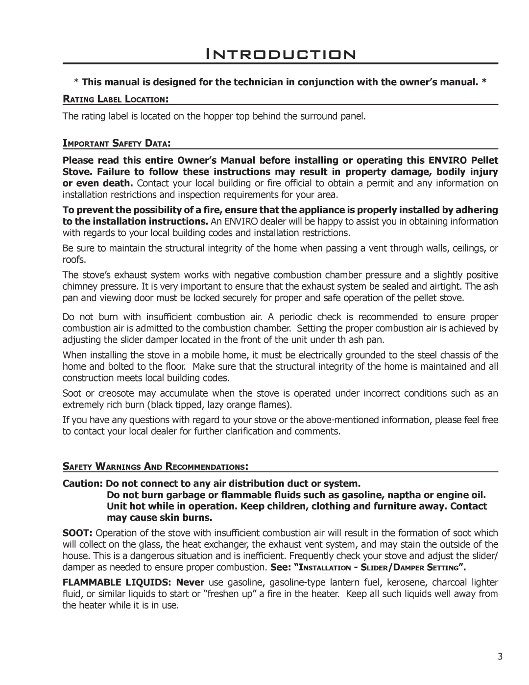 Enviro 50-1386 technical manual Introduction 