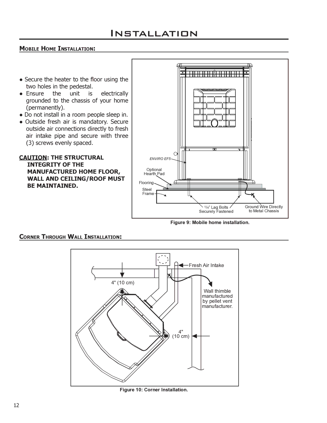 Enviro 50-1574 technical manual Fresh Air Intake 