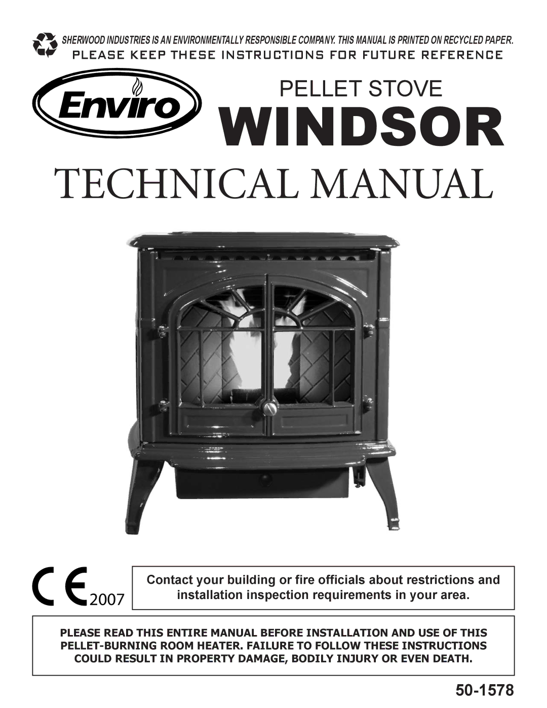 Enviro 50-1578 technical manual Windsor 