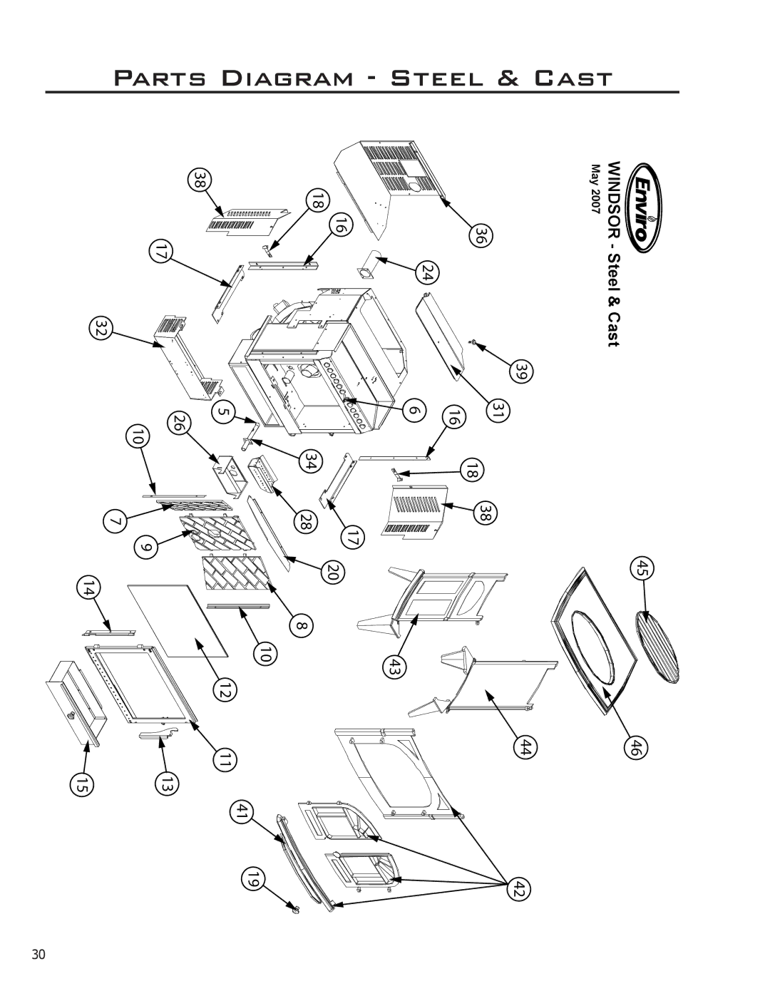 Enviro 50-1578 technical manual DiagramSCastteelParts 