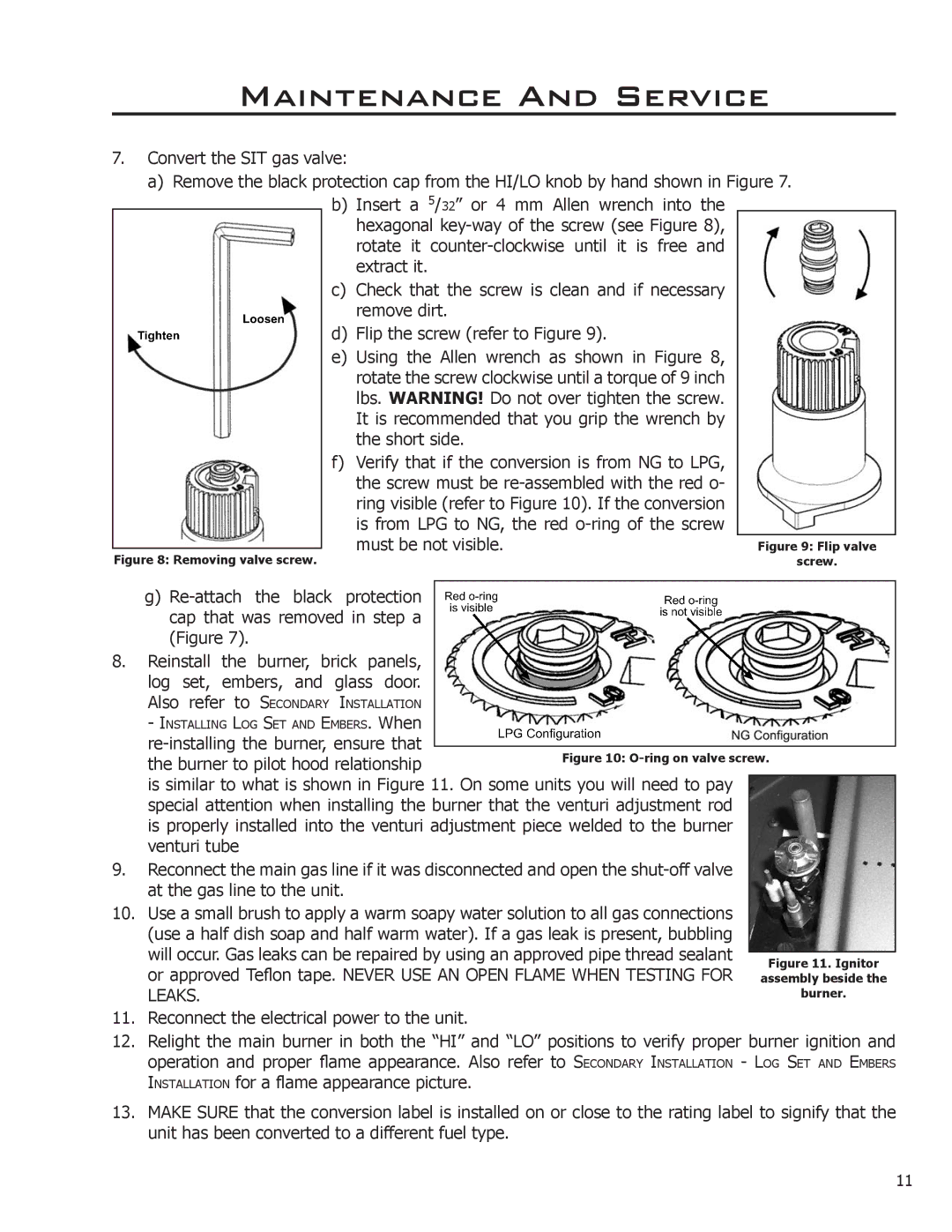 Enviro Ascot owner manual Removing valve screw 