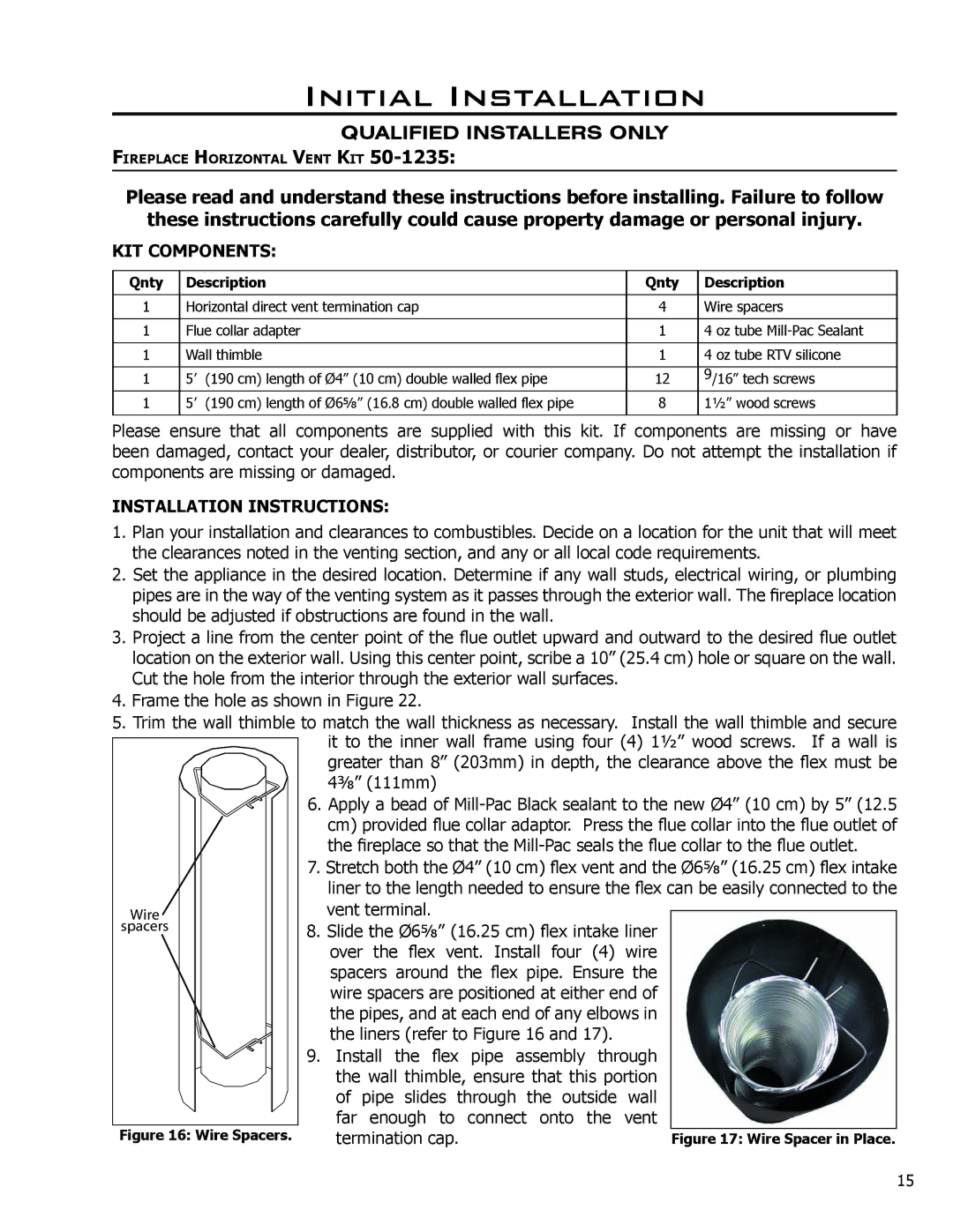 Enviro Ascot owner manual KIT Components, Installation Instructions 