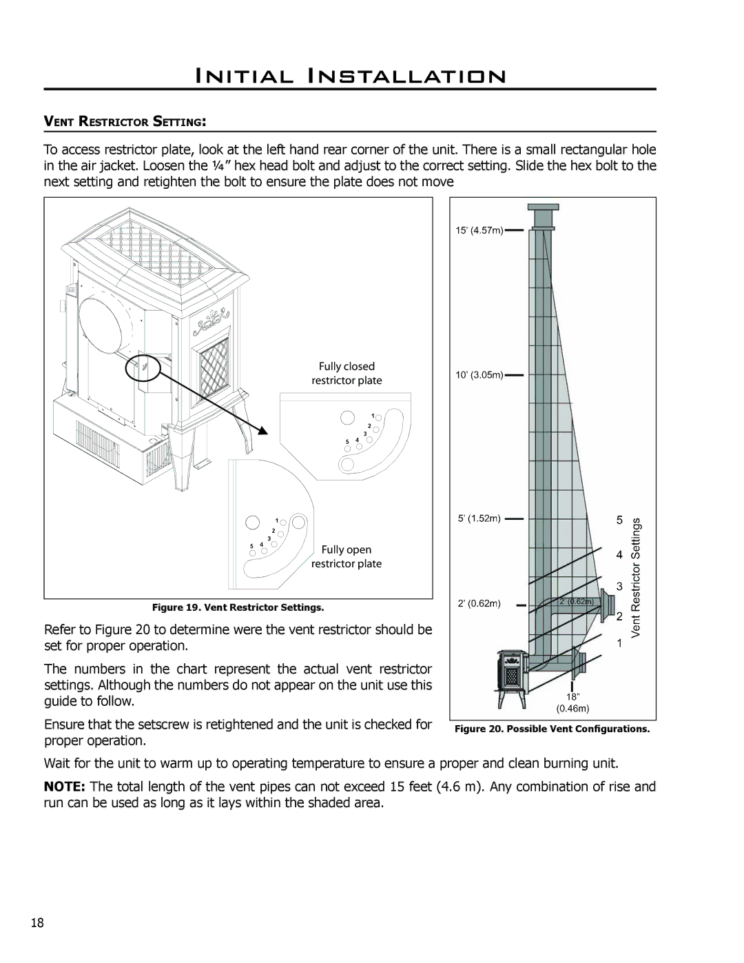 Enviro Ascot owner manual Vent Restrictor Setting 