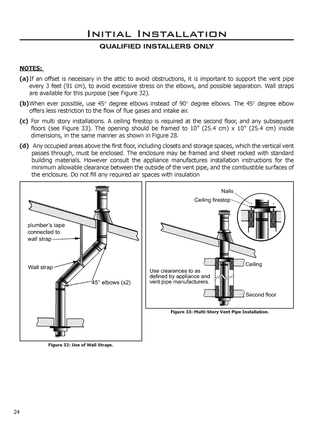 Enviro Ascot owner manual Multi-Story Vent Pipe Installation 