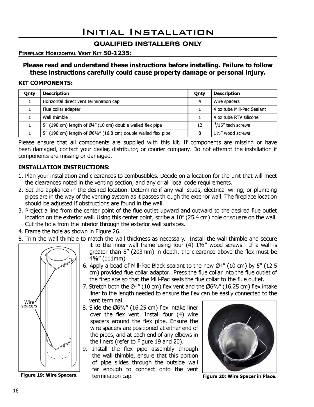 Enviro C-10381, C-11290 owner manual KIT Components, Installation Instructions 