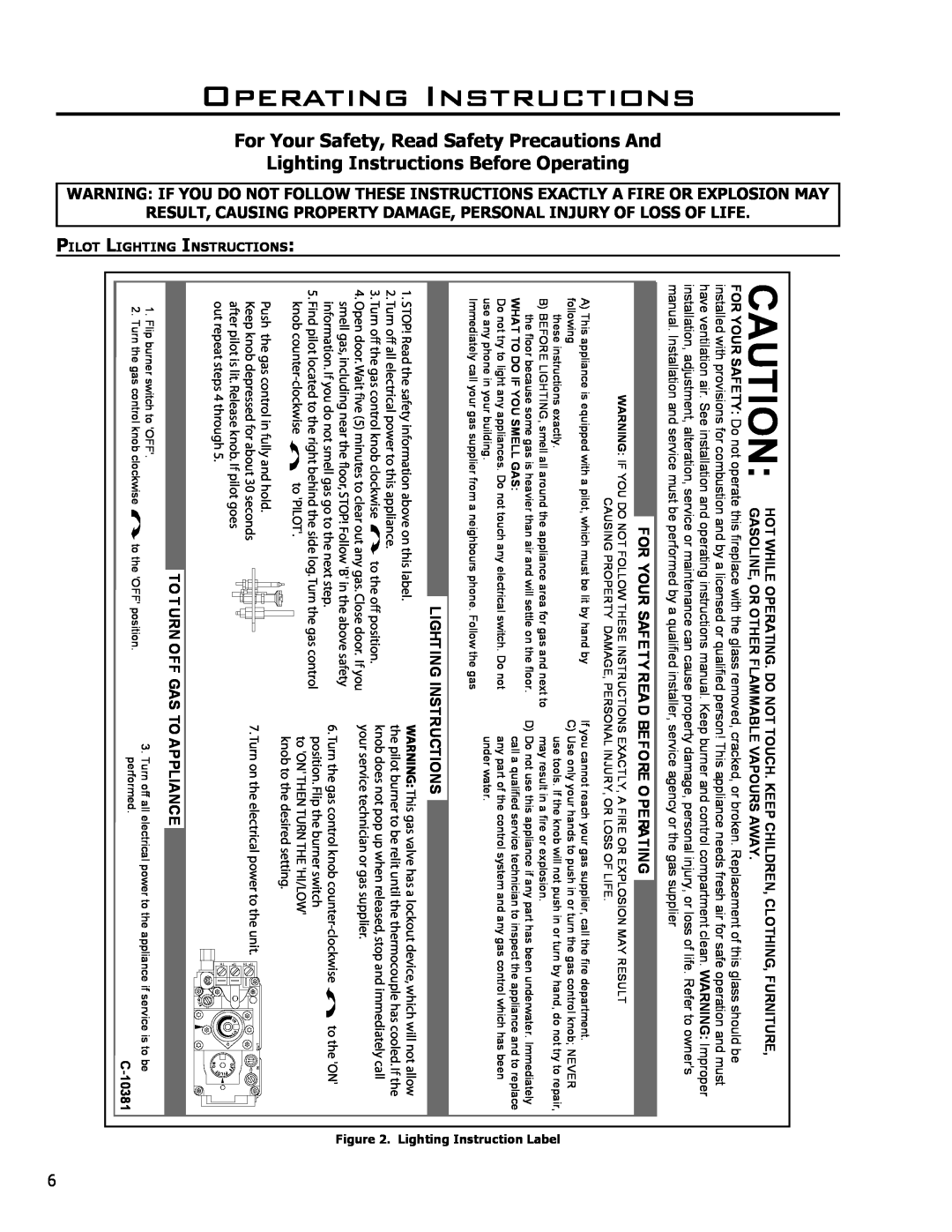 Enviro C-10381 OperatingInstructions, For Your Safety, Read Safety Precautions And, For Your Safety Read Before Operating 