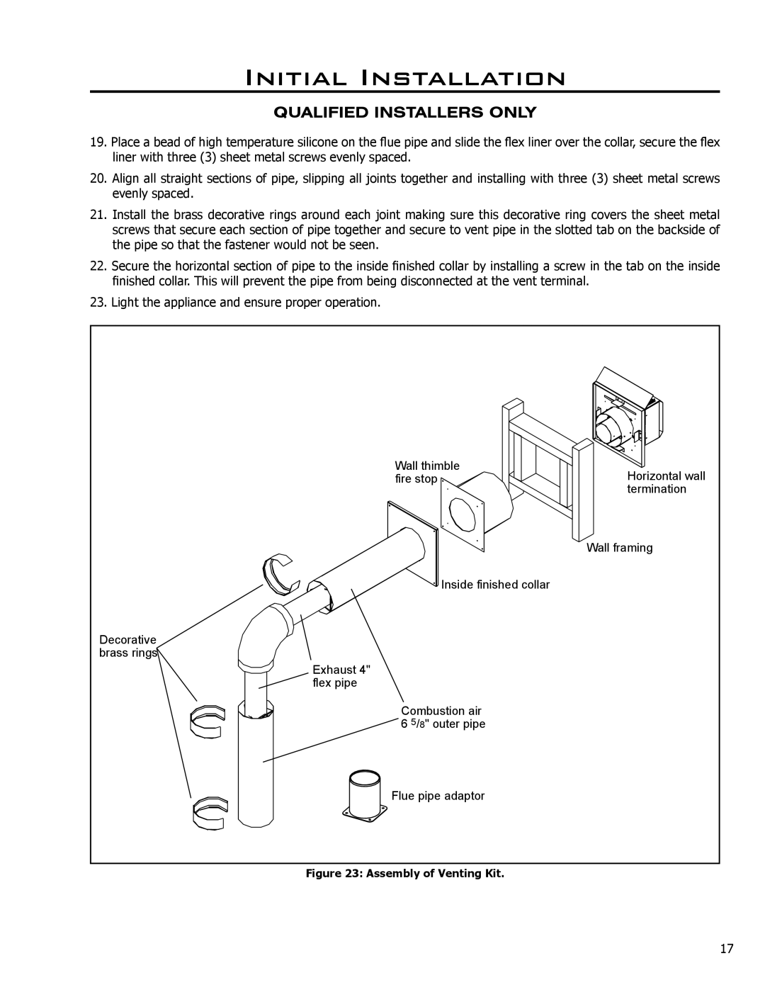 Enviro C-10450 owner manual Wall thimble 