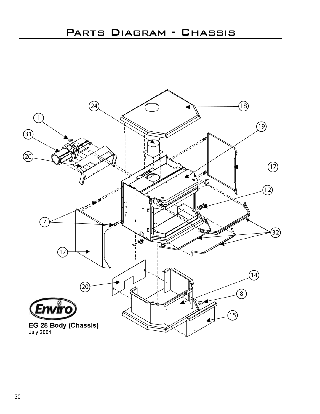 Enviro C-10450 owner manual Parts Diagram Chassis 