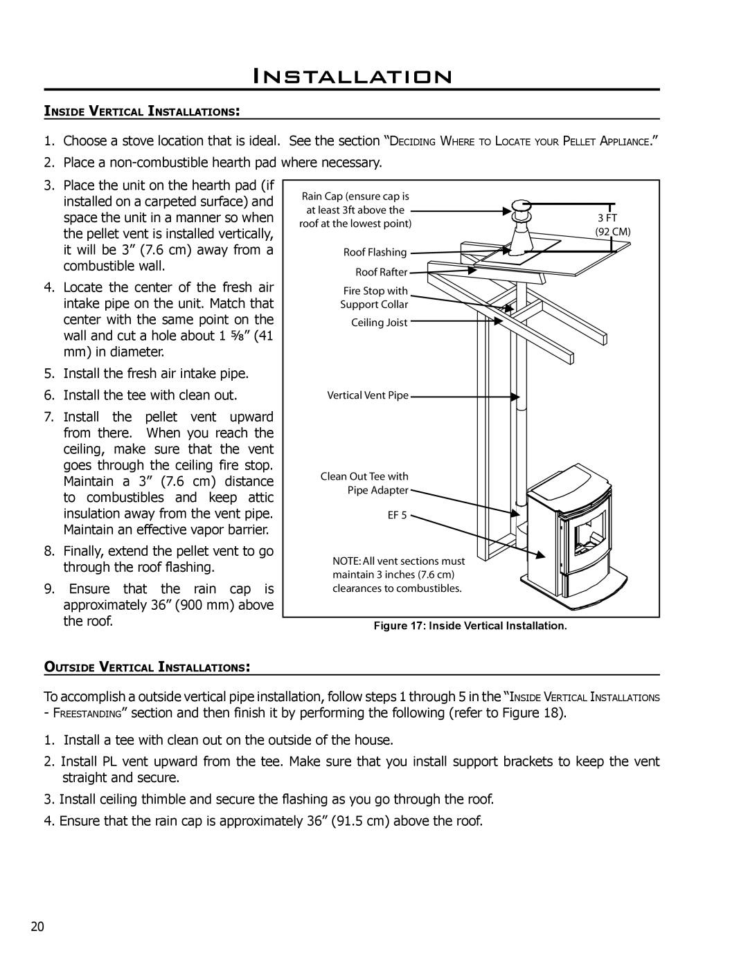 Enviro C-10608 owner manual Inside Vertical Installation 