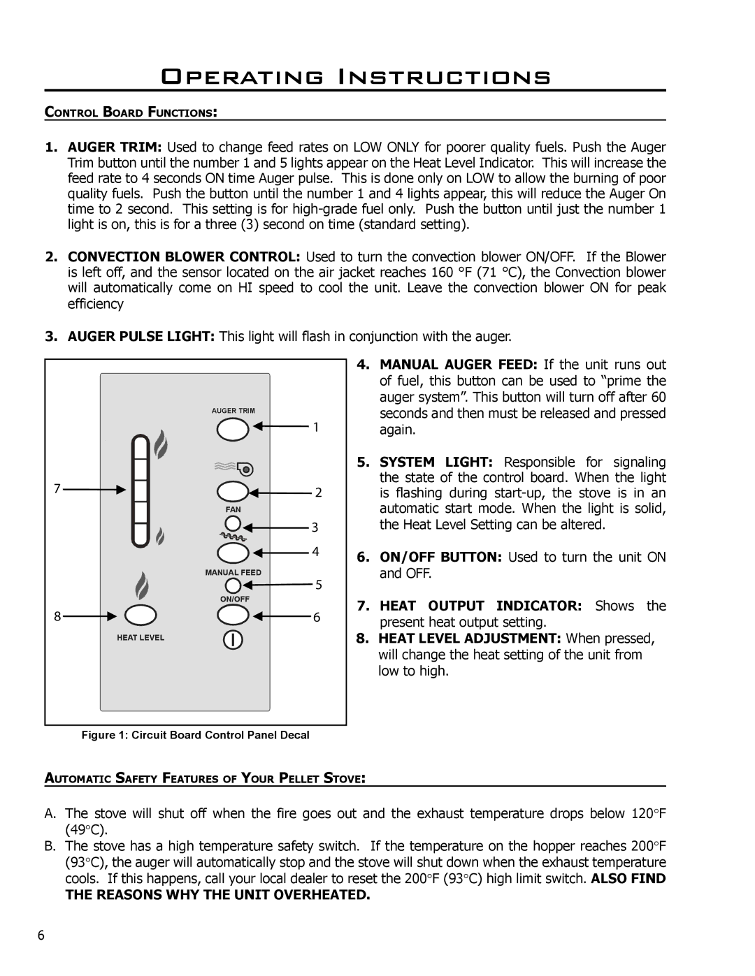 Enviro C-10608 owner manual Operating Instructions, Reasons WHY the Unit Overheated 