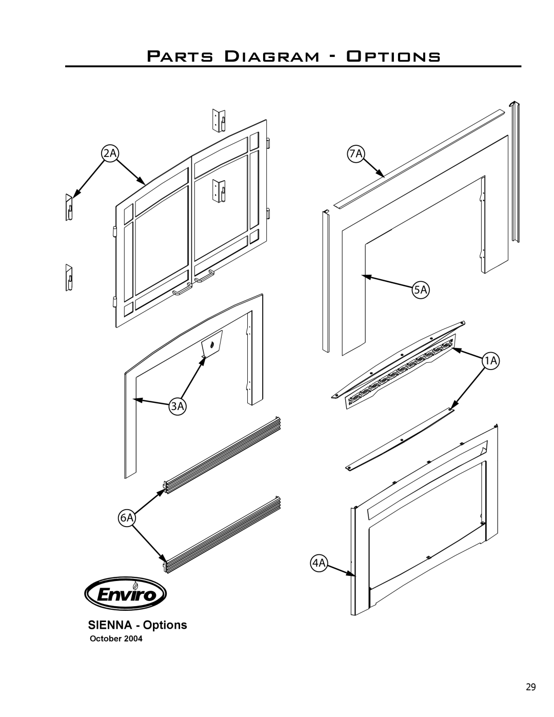 Enviro 50-1096, C-10637 owner manual Parts Diagram Options 