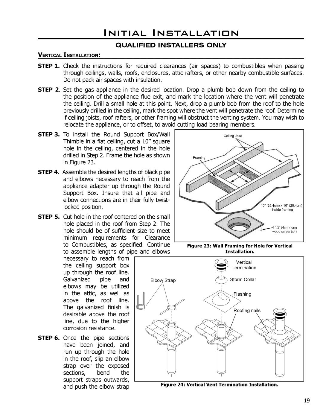 Enviro C-10794 owner manual Once, Wall Framing for Hole for Vertical 