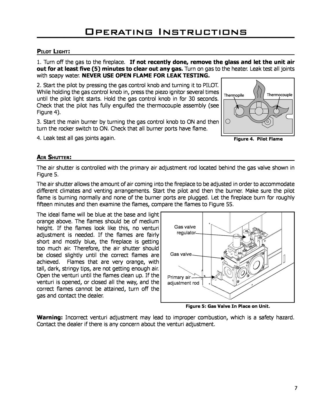 Enviro C-10794 owner manual Operating Instructions, Leak test all gas joints again 