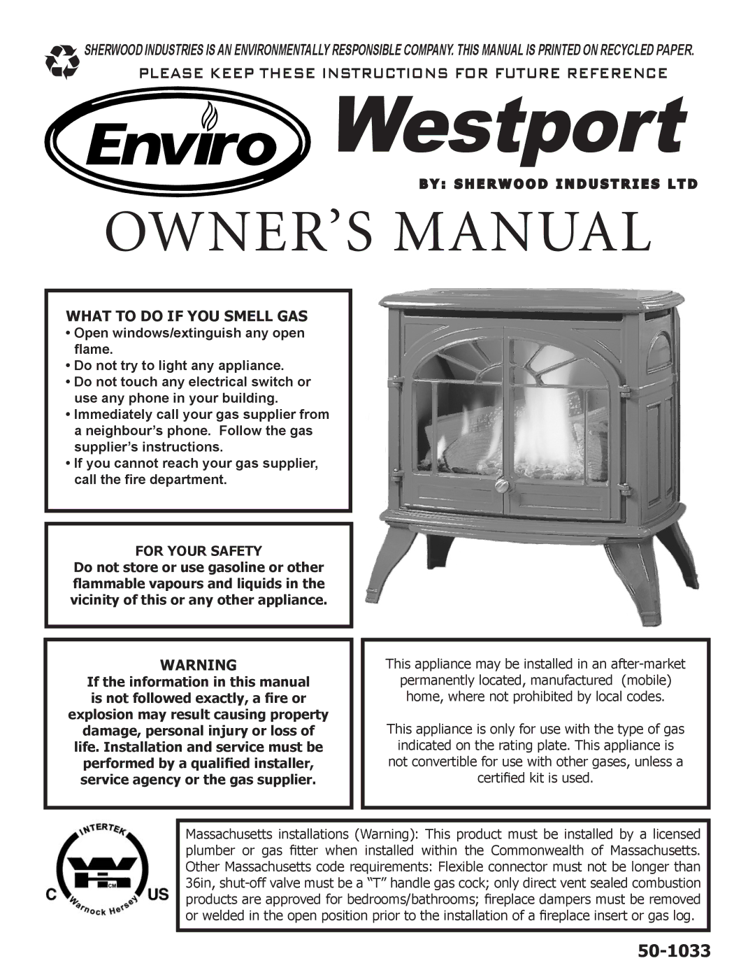 Enviro C-10914 owner manual Westport, For Your Safety 