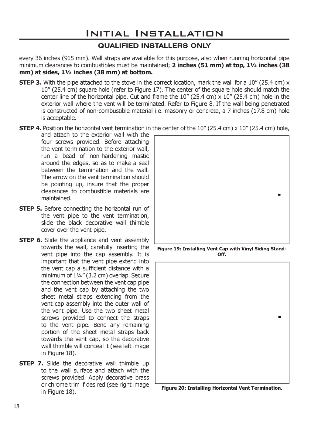 Enviro C-10914 owner manual Installing Vent Cap with Vinyl Siding Stand Off 