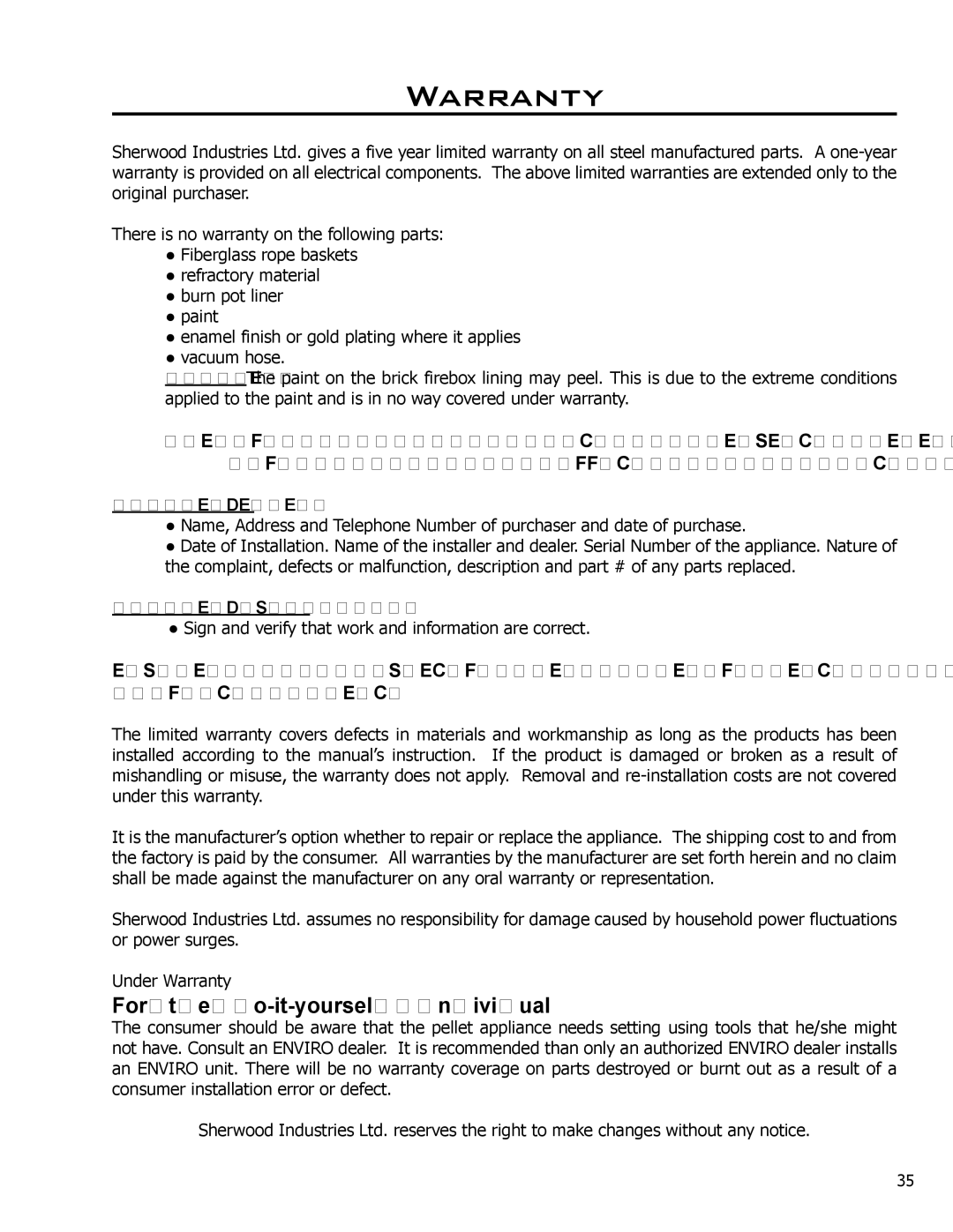 Enviro C-11023 owner manual Warranty, To the Dealer, To the Distributor 