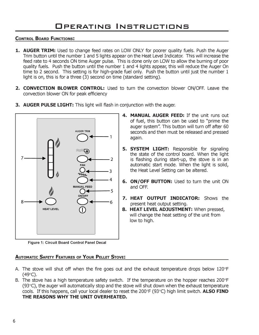 Enviro C-11023 owner manual Operating Instructions, Reasons WHY the Unit Overheated 