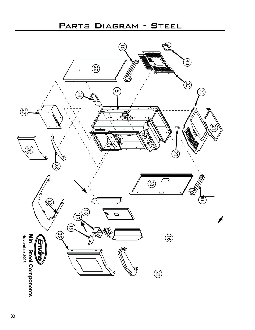 Enviro C-11150 technical manual SDiagramPartsteel 