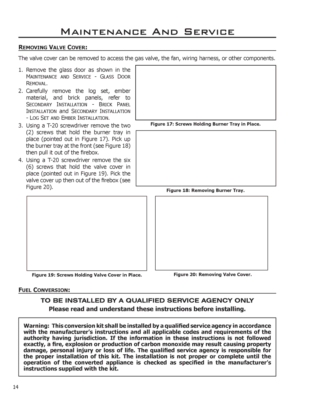 Enviro 50-1472, C-11253, C-11102 owner manual To be Installed by a Qualified Service Agency only 