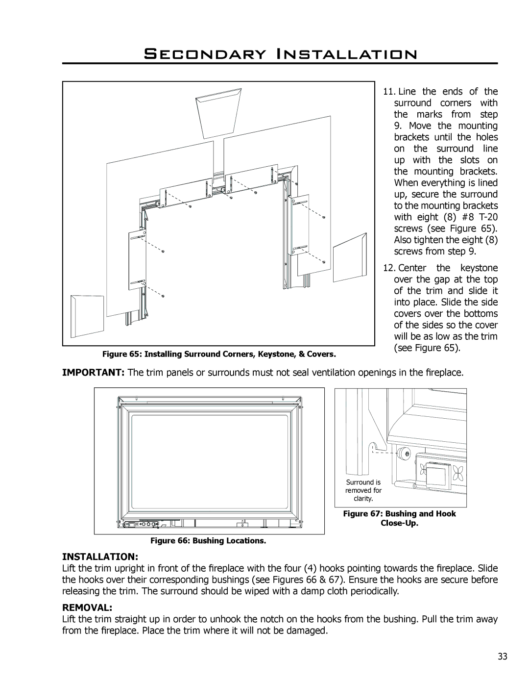 Enviro C-11253, C-11102, 50-1472 owner manual Installation, Removal 