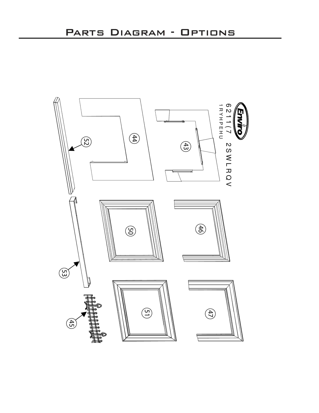 Enviro 50-1472, C-11253, C-11102 owner manual Parts Diagram Options 